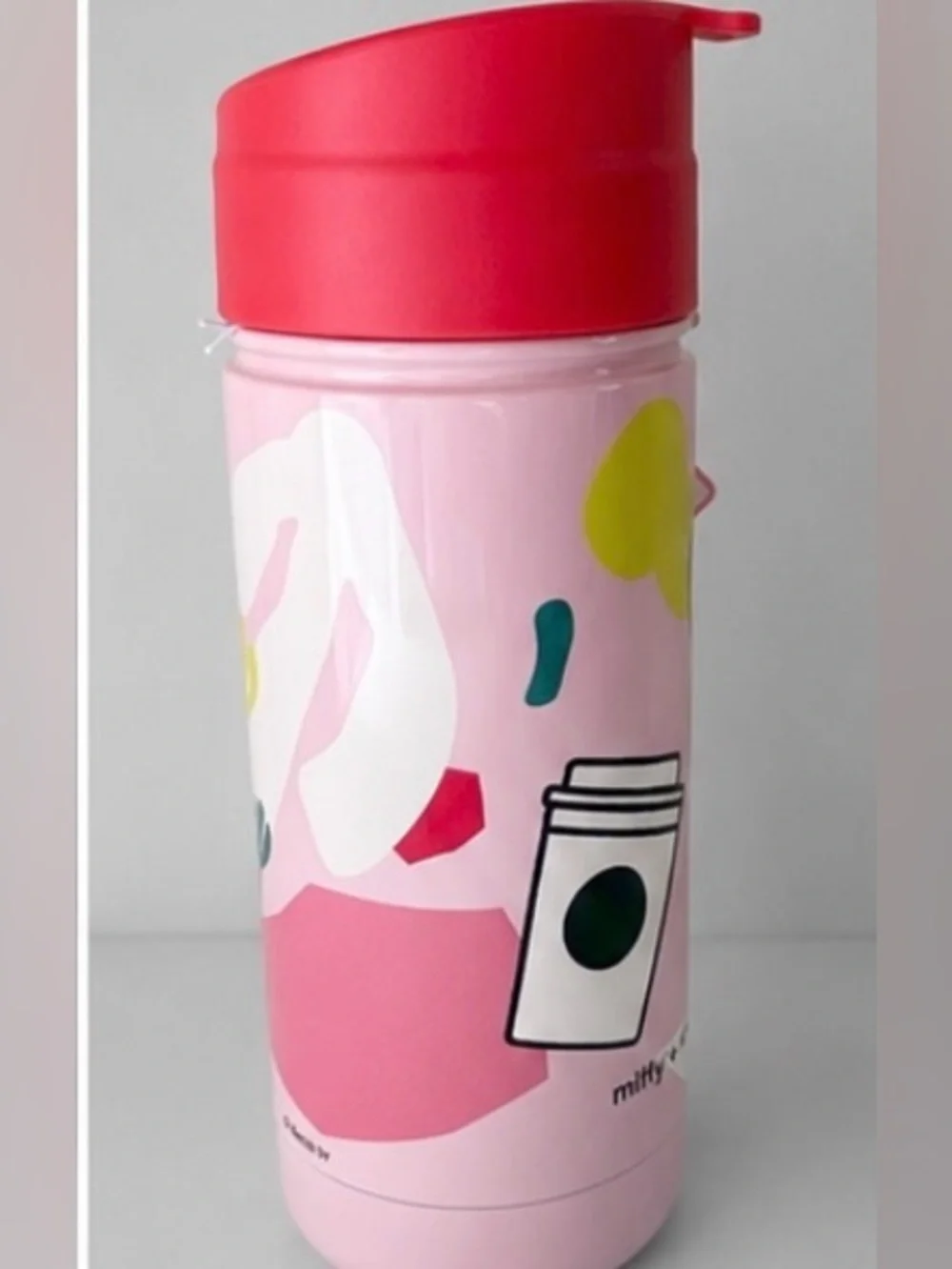 MiffyStarbucks Pink Floral Water Bottle 18 Oz featuring Miffy Collectable 2026